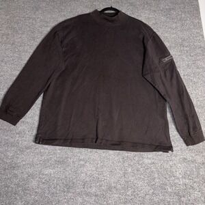 eddie bauer utility shirt Mens Xl Brown Charcoal  Zip Pocket Rare‎ Japan Release